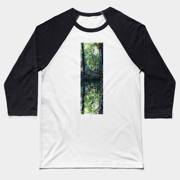 Forest reflections Baseball T-Shirt by johnwebbstock